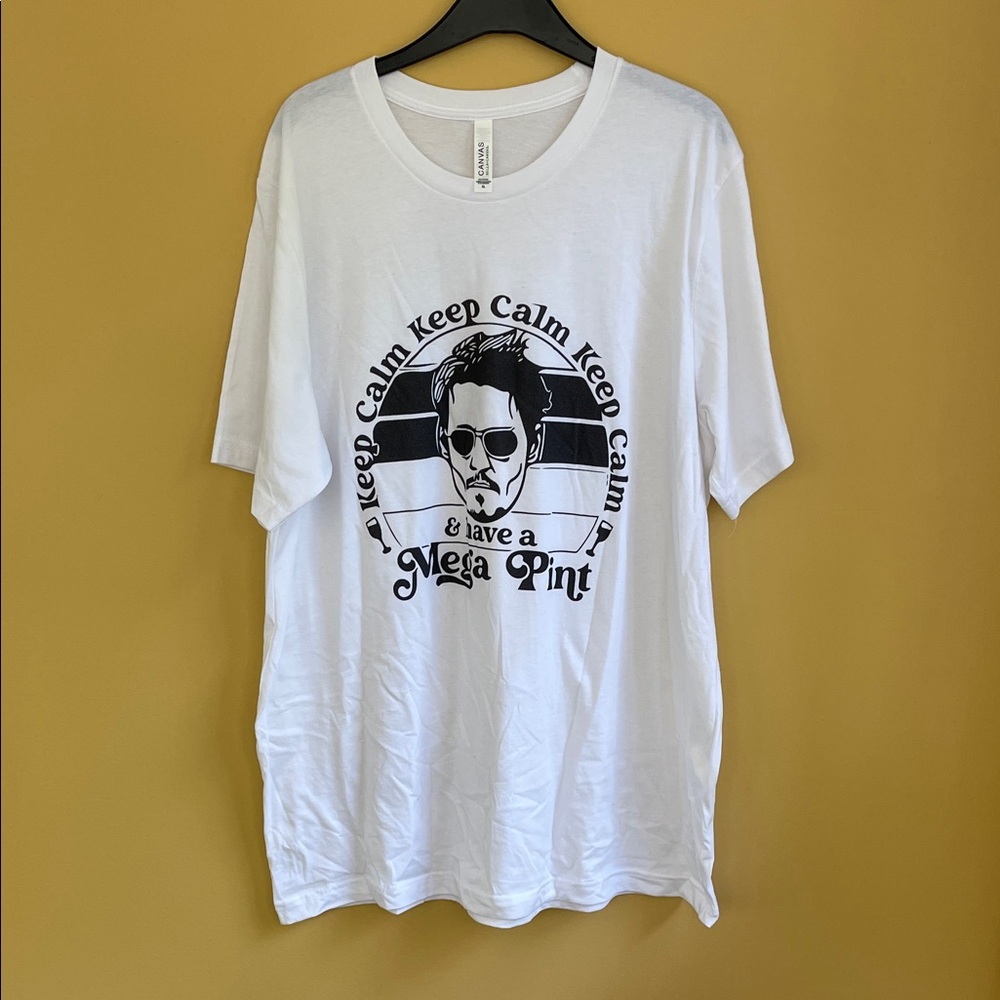 Johnny Depp Mega Pint White Tee